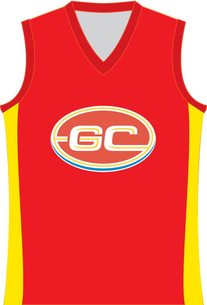 Gold Coast Jumper - Gold Coast Suns Jumper Clipart (696x1024), Png Download