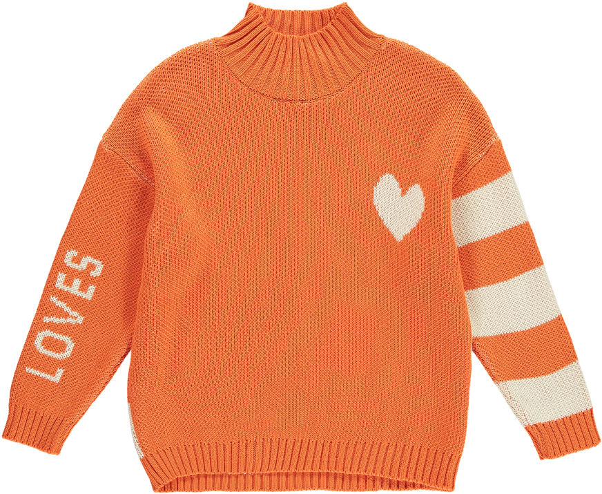 Beau Loves Knit Oversized Jumper High Neck Loves & - Sweater Clipart (960x720), Png Download