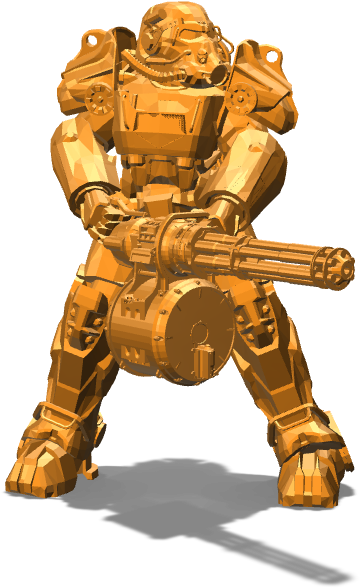 T60 Power Armor - Figurine Clipart (1024x768), Png Download