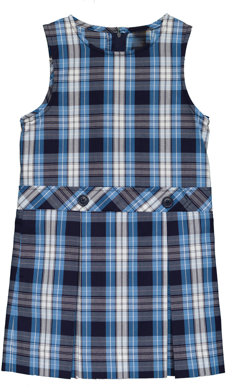 Drop Waist Jumper Style 194 Plaid - Plaid Clipart (824x1280), Png Download