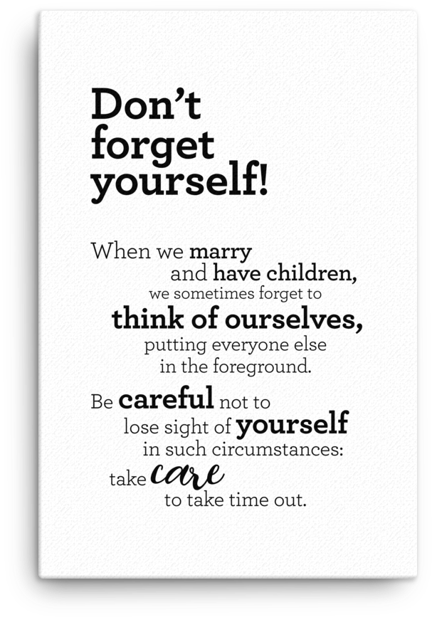 Don't Forget Yourself - Gillette Children's Specialty Healthcare Clipart (607x867), Png Download