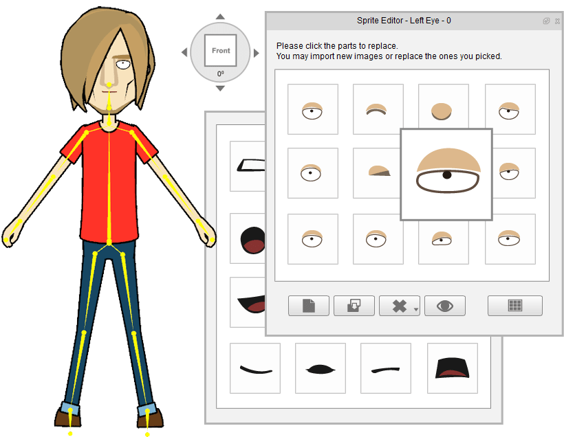 Crazytalk Animator 2 Features 2d Animation Software - 2d Character Maker Clipart (873x635), Png Download