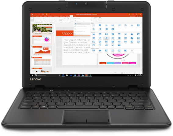 Lenovo 100e - Lenovo Chromebook Windows 10 Clipart (950x535), Png Download
