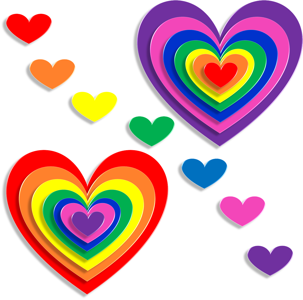 Don't Forget - Imagenes De Muchos Corazones De Colores Clipart (1280x1269), Png Download