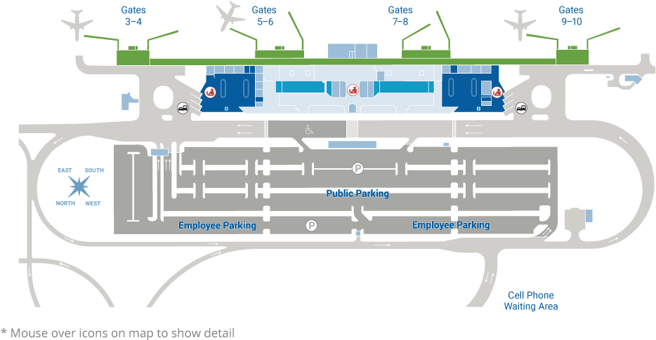 Lihue Airport Honolulu Airport Rental Car Map Clipart (1038x638), Png Download