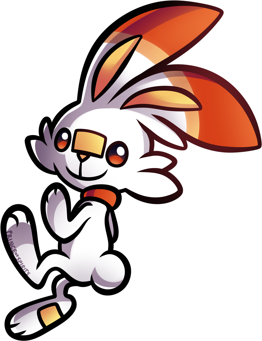 Reblogged From Princeofspirits - Team Scorbunny Clipart (1048x1288), Png Download