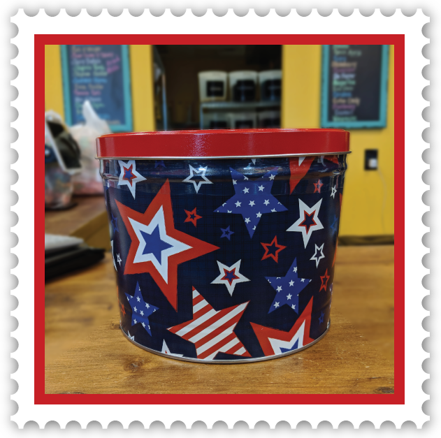 Stars & Stripes Tin 2 Gal - Postage Stamp Clipart (631x627), Png Download
