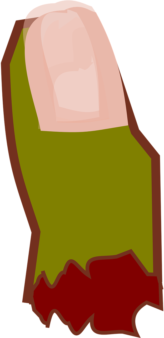 Zombie Fingers Png Clipart (640x1280), Png Download