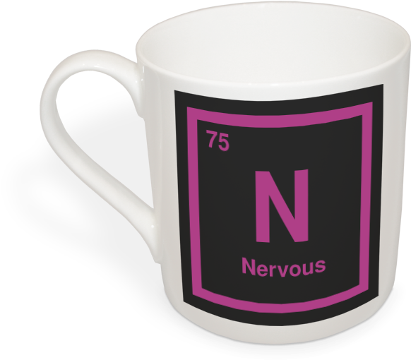 Nervous Mug - Coffee Cup Clipart (1282x1010), Png Download
