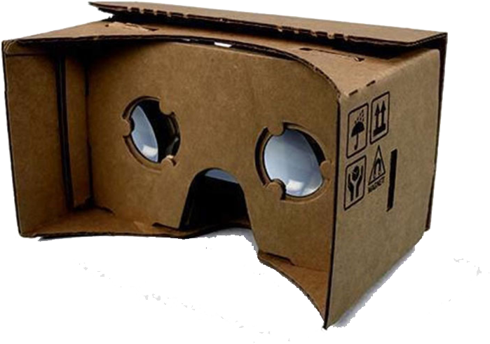 Google Cardboard Vr Headset , Png Download - Virtual Reality Paper Glasses Clipart (699x491), Png Download