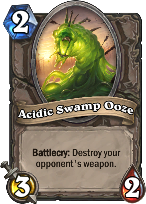 Acidic Swamp Ooze - Hearthstone Card Clipart (567x811), Png Download