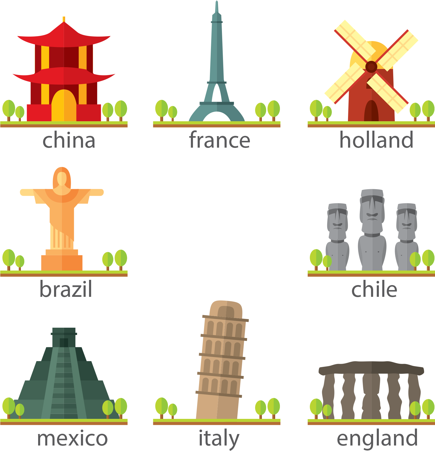 Monuments Vector Clipart (2000x2000), Png Download