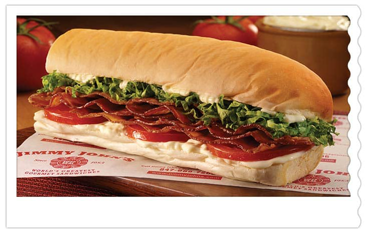 Jimmy John's Ultimate Ham Blt Clipart (1200x500), Png Download