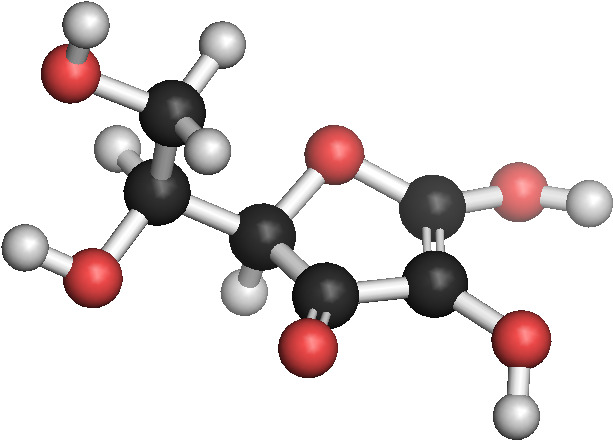 Ascorbic Acid 3d Model - Ascorbic Acid 3d Structure Clipart (756x569), Png Download