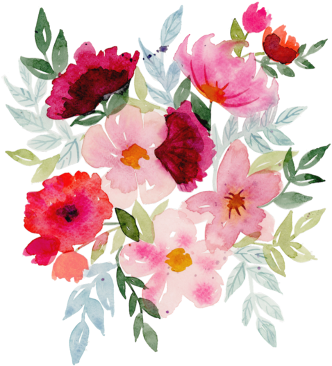 Floral Print Png - Flower Picture To Print Clipart (500x625), Png Download