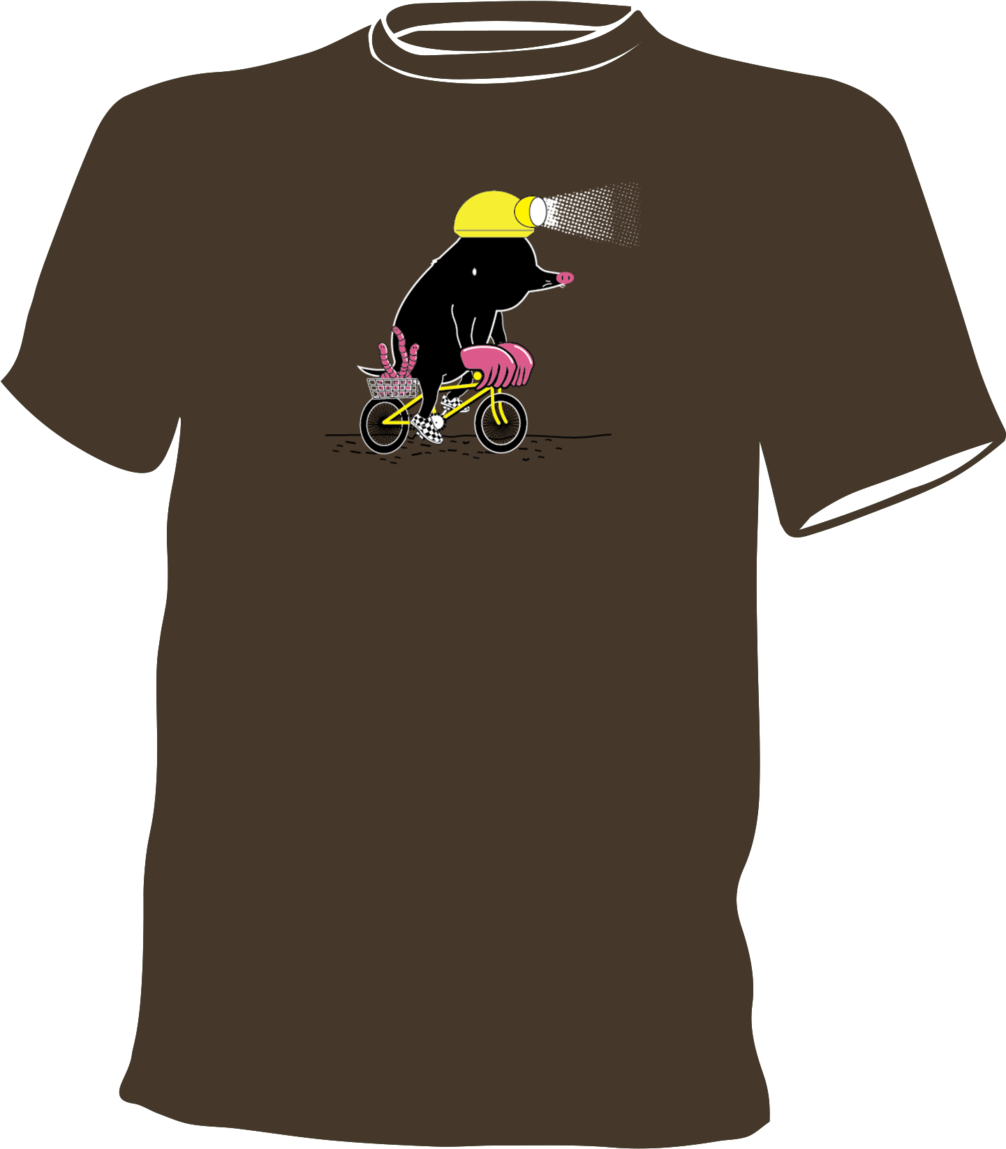 Mole On A Bike - Cartoon Clipart (1800x2175), Png Download