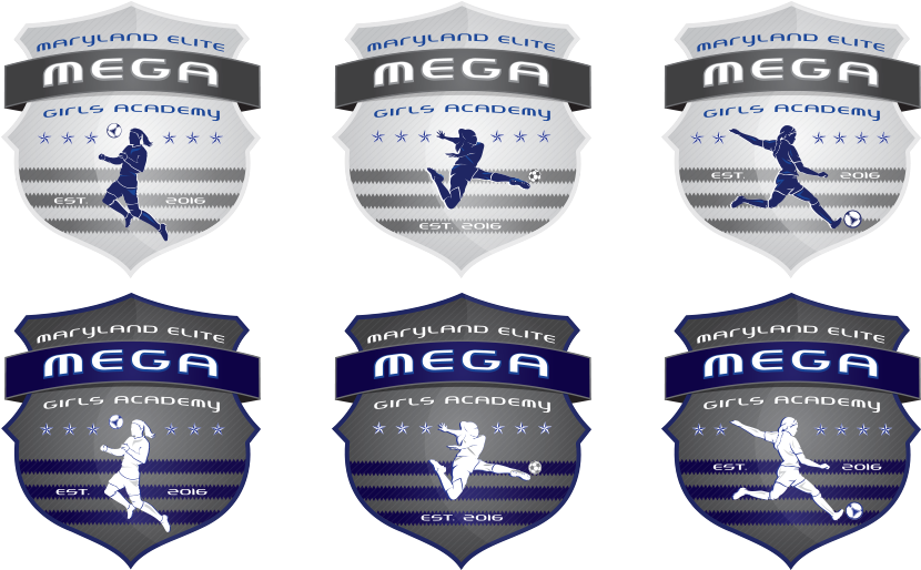 Mega Soccer Academy Logo Designs - Badge Clipart (983x545), Png Download