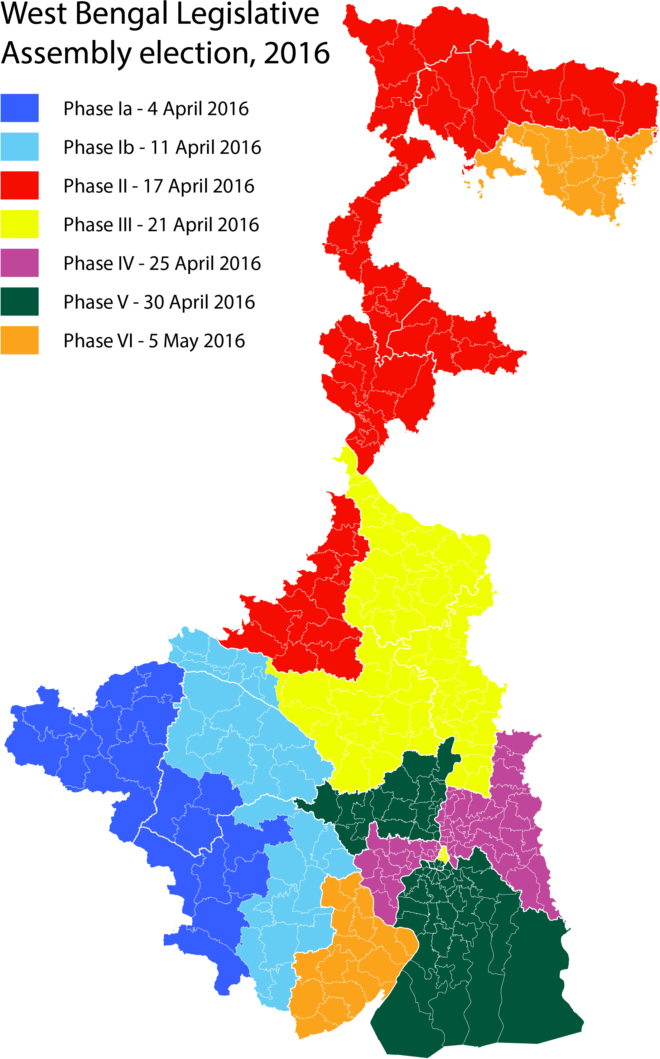 2016 West Bengal State Assembly Polling Dates - West Bengal Lok Sabha Seats Clipart (2331x3638), Png Download