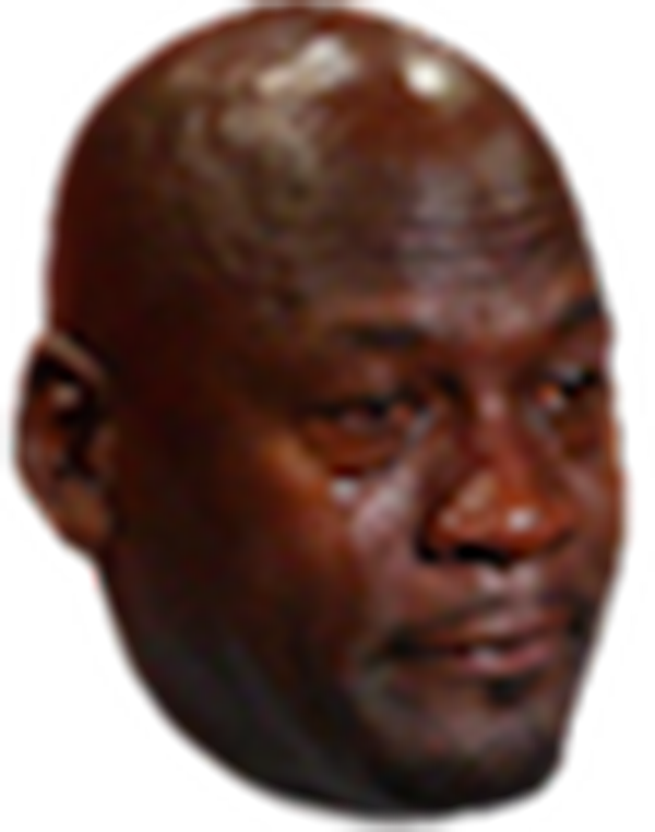 Kanye Head Png - Crying Jordan Sticker Clipart (600x762), Png Download