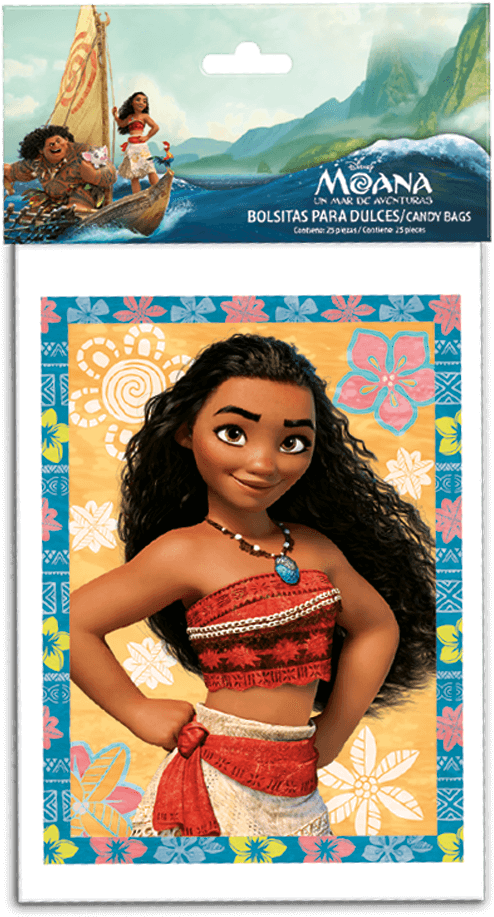 Moana , Bolsa P/dulces De Plástico C/25 Pzas - Party City Moana Balloons Clipart (1000x1000), Png Download