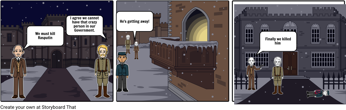 The Assassination Of Rasputin - Cartoon Clipart (1164x385), Png Download