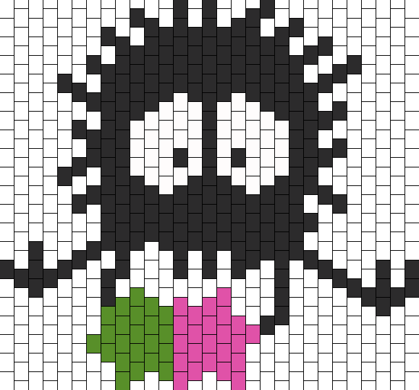 Sitting Soot Sprite From Spirited Away Bead Pattern - Perler Bead Spirited Away Clipart (608x566), Png Download