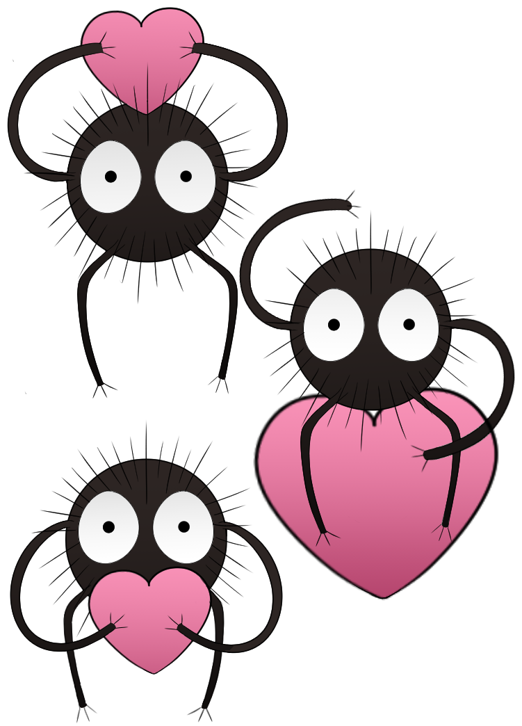Soot Sprites Vinyl Sticker Clipart (750x1050), Png Download