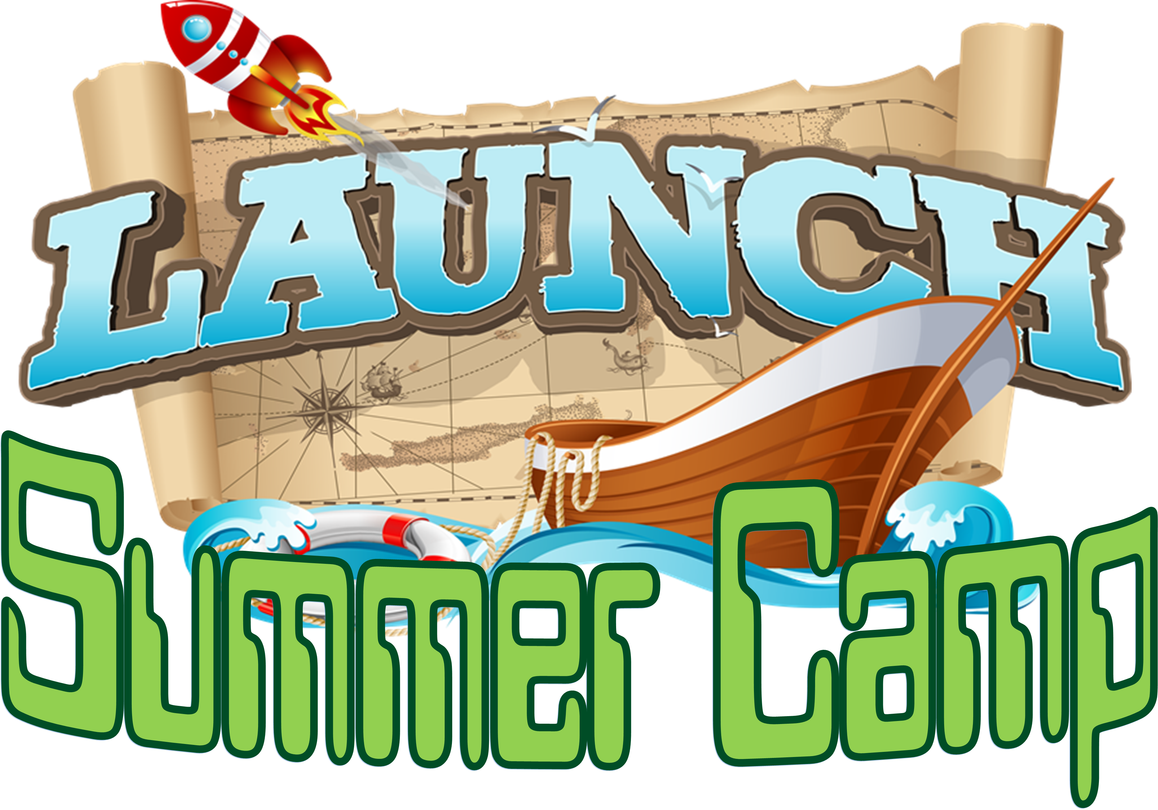 Summer Camp Water Park Clipart (3823x2675), Png Download