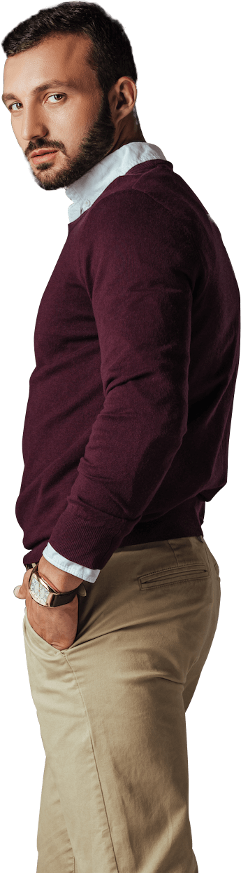 Guy Model Girl Model - Cardigan Clipart (345x1245), Png Download