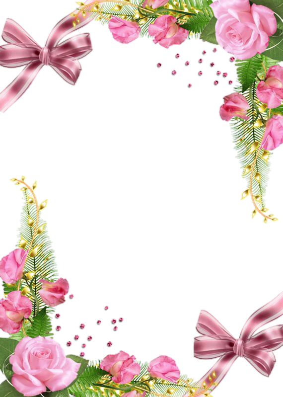 #moldura #flores #flowers #quadro @lucianoballack - Marcos Para Fotos Png Clipart (570x799), Png Download