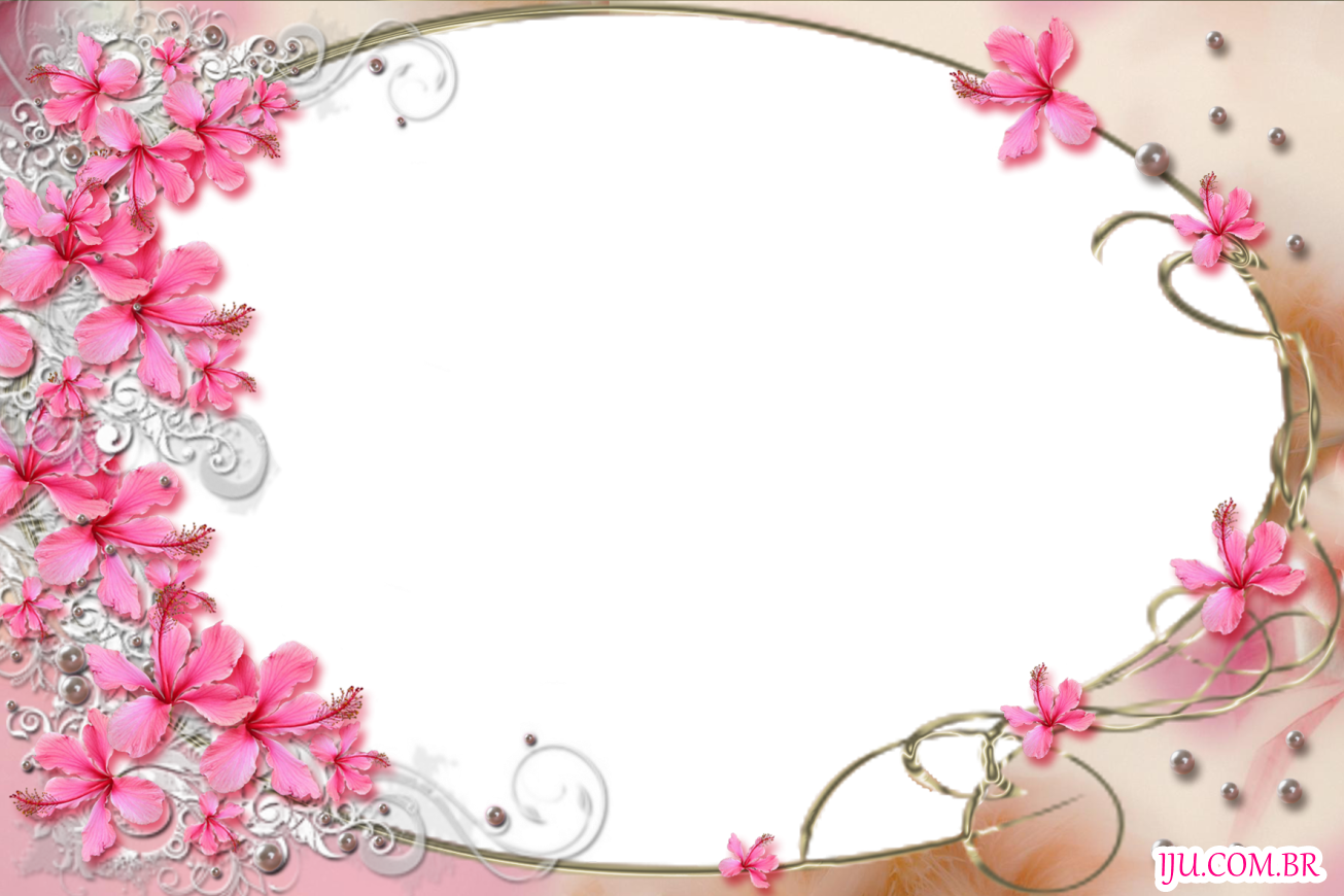 Molduras Para Fotos Flores - Frame For Adobe Photoshop Clipart (1305x870), Png Download