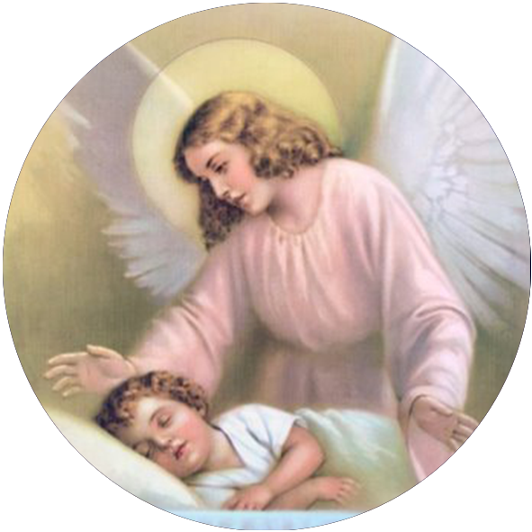 Angel De La Guarda Png - Good Night Guardian Angel Clipart (591x591), Png Download