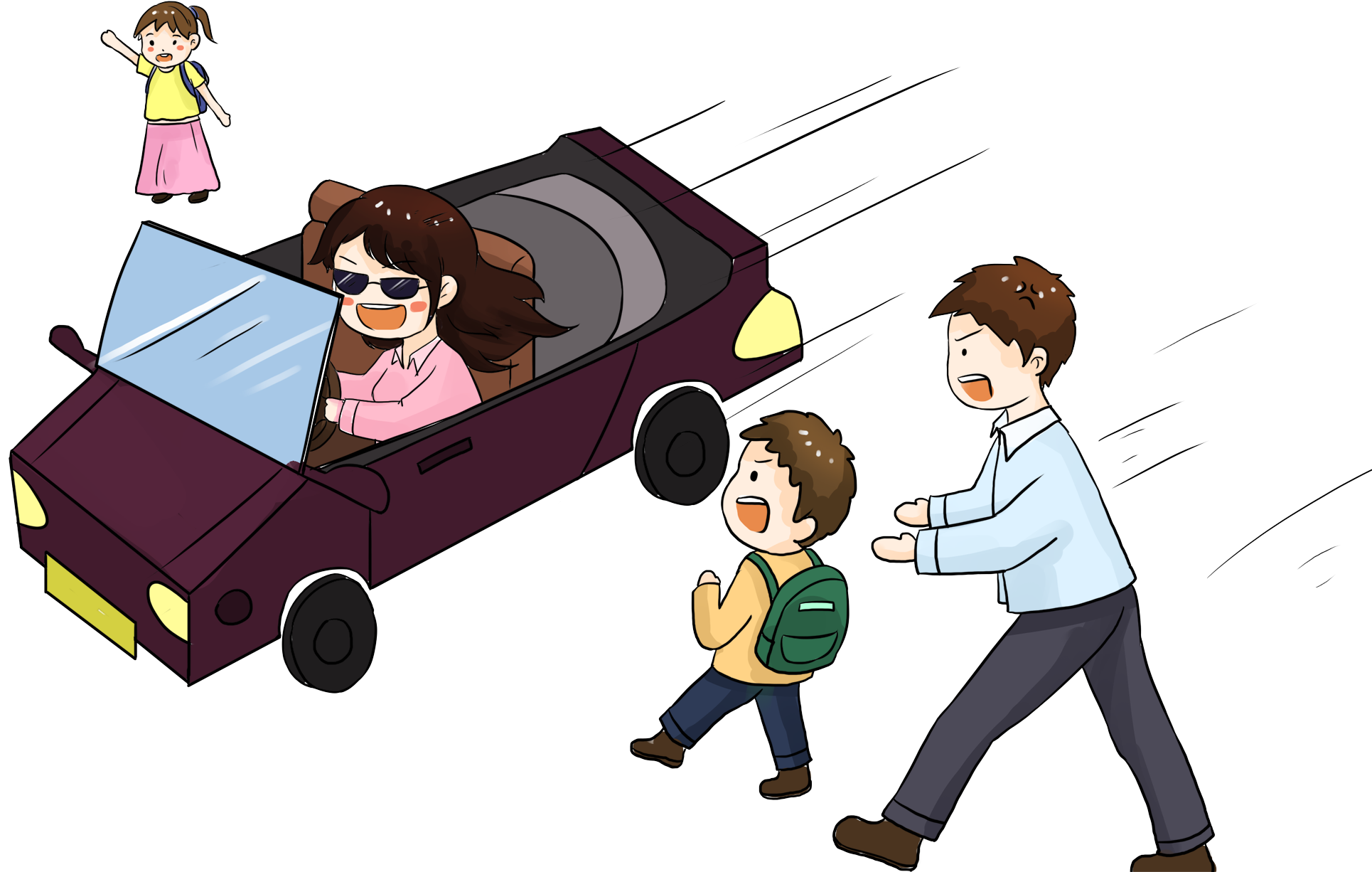 Cartoon Creative Comics Safe Travel Png And Psd - Cartoon Clipart (2000x2000), Png Download