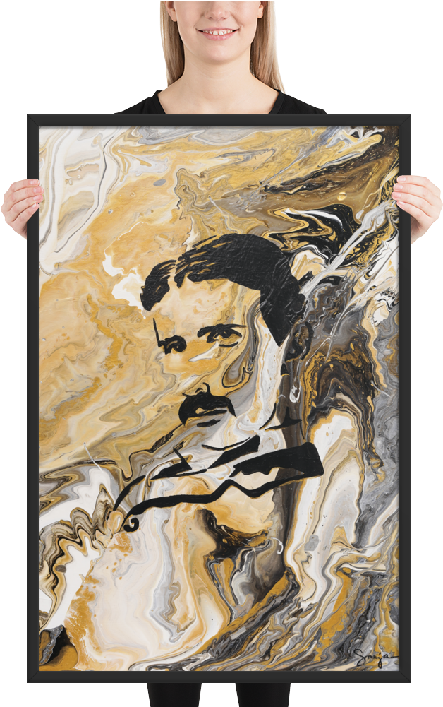 Marble Tesla Framed 2'x3' Enhanced Matte Paper Poster - Wwi Propaganda Poster Clipart (1000x1000), Png Download