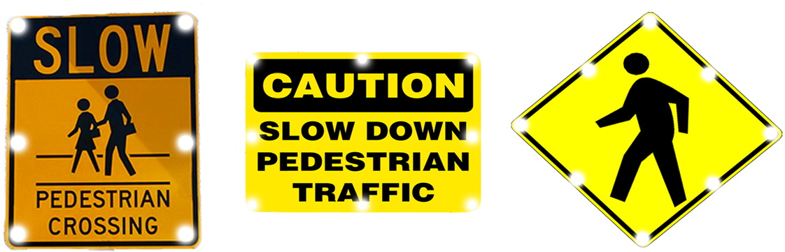 Pedestrian Signs - School Crossing Sign Clipart (1122x361), Png Download
