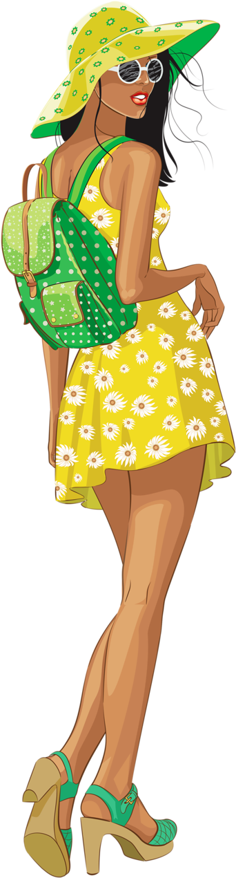Confidence Drawing Inspirational - Girl In Mini Skirt Clipart - Png Download (352x1280), Png Download