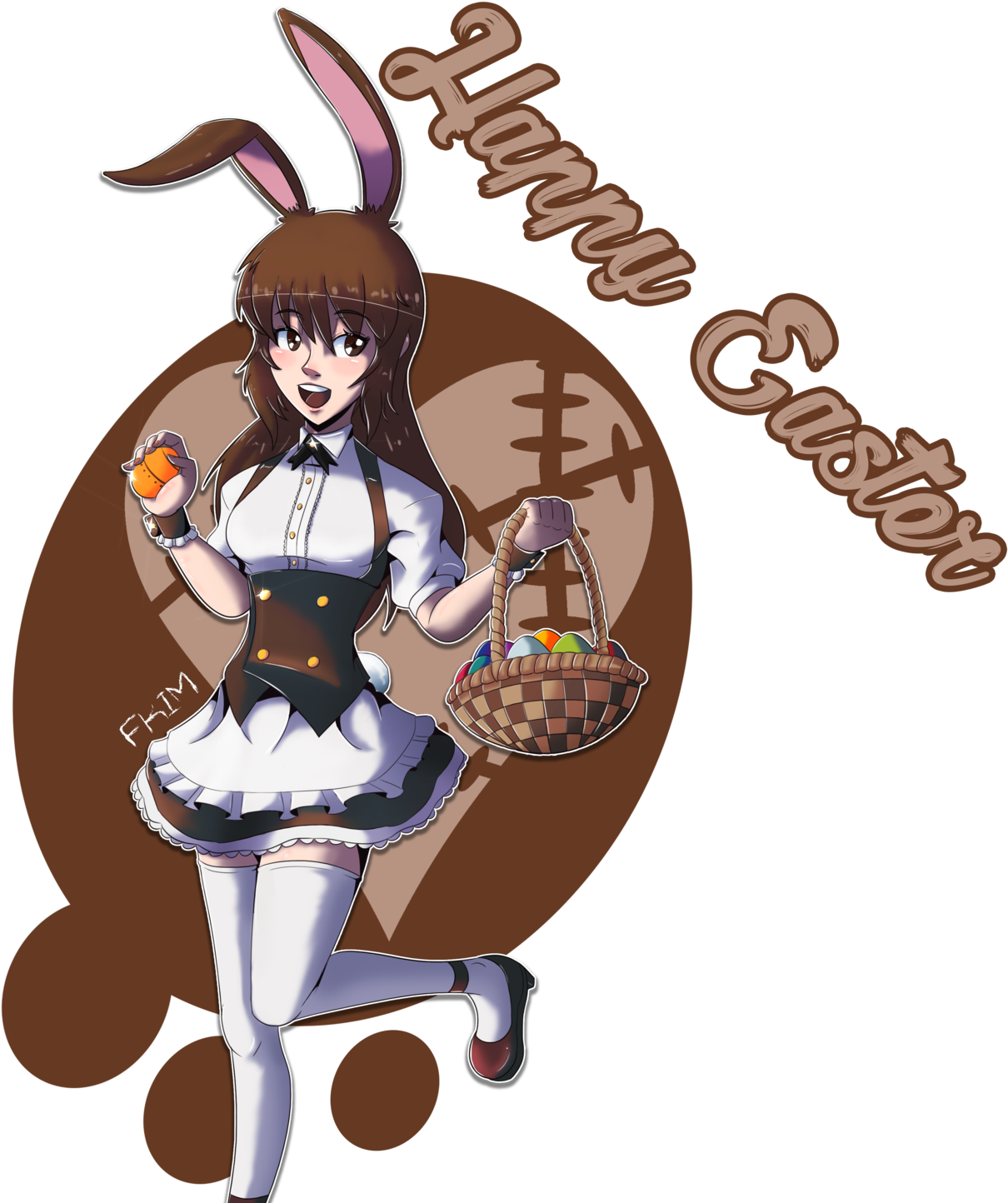 @roosterteeth Velvet As Easter Bunny - Cartoon Clipart (1280x1463), Png Download