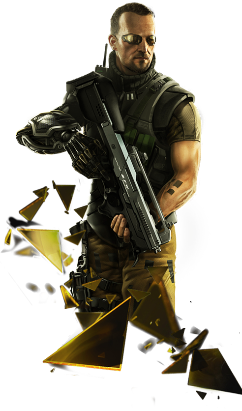 Ben Saxon - Deus Ex The Fall Ben Clipart (506x900), Png Download