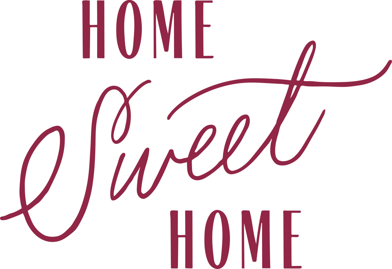 Home Sweet Home - Calligraphy Clipart (1280x881), Png Download