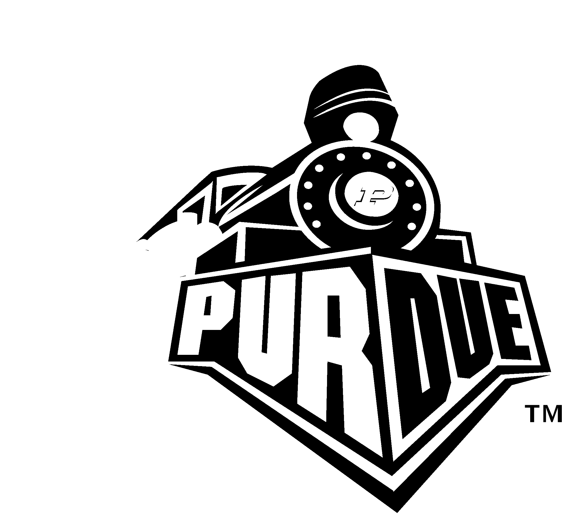 Purdue University Boilermakers Logo Black And White - Purdue Boilermakers Logo Clipart (2400x2400), Png Download