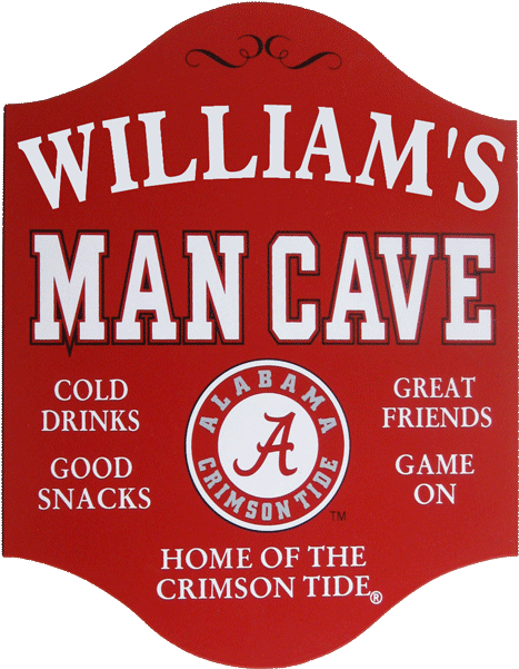 Personalized Ncaa Team Logo Wooden Bar Sign - Alabama Crimson Tide Clipart (600x600), Png Download