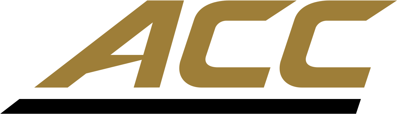 Acc Logo In Wake Forest Colors - Wake Forest Acc Logo Clipart (1280x377), Png Download