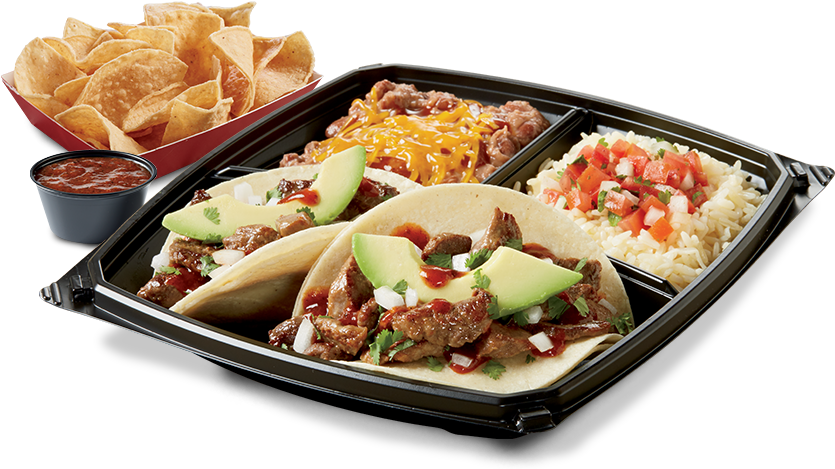 Street Taco Png - Del Taco Street Taco Plate Clipart (860x480), Png Download