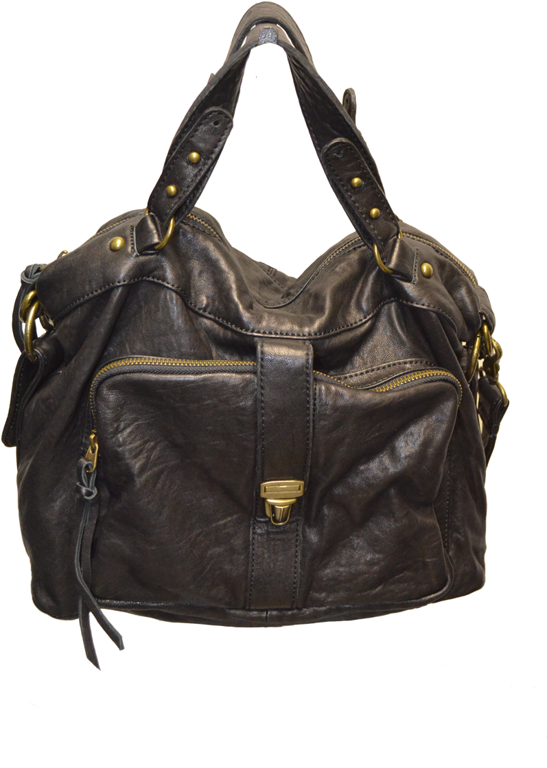 Leather Bag - Hobo Bag Clipart (900x1359), Png Download