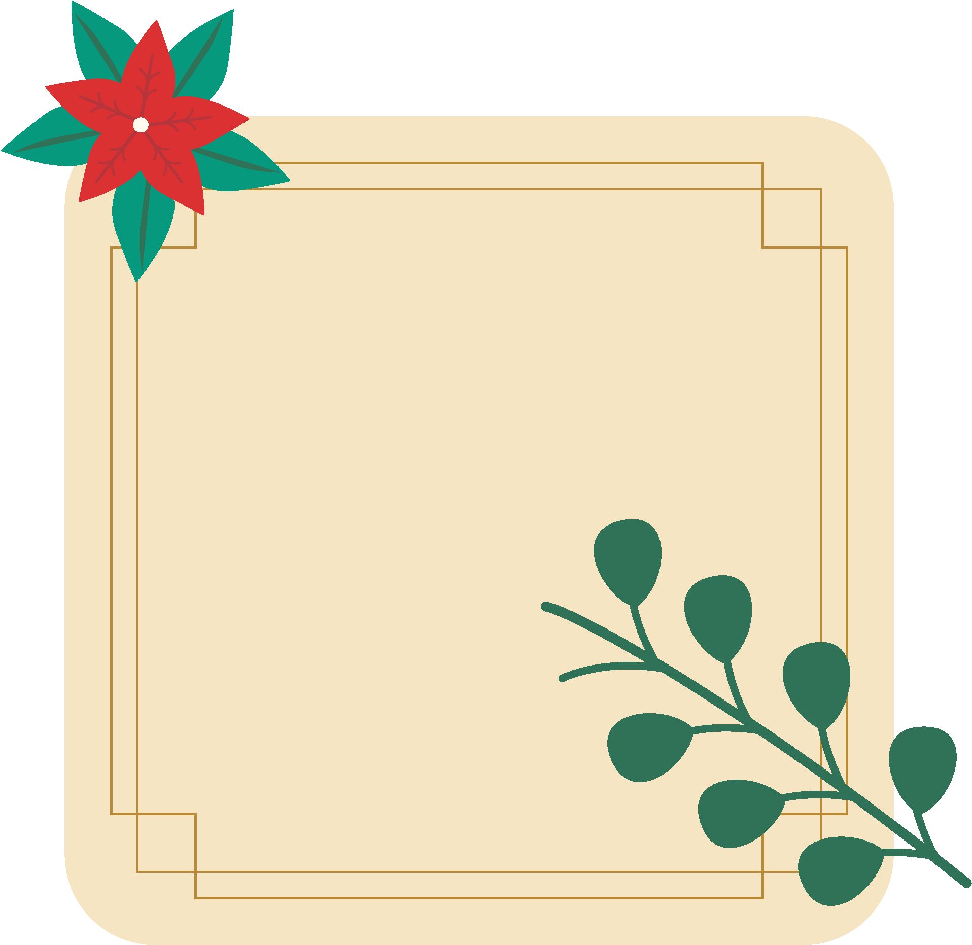 Festive New Year Winter Decoration Png And Vector Image - Illustration Clipart (2500x2500), Png Download