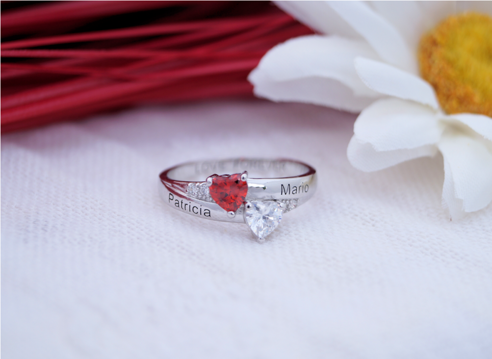 Couple Ring Heart - Engagement Ring Clipart (1300x731), Png Download
