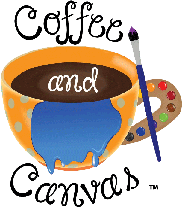 Coffee And Canvas™ Provides In-home Mobile Painting - Coffee And Canvas Party Clipart (653x738), Png Download