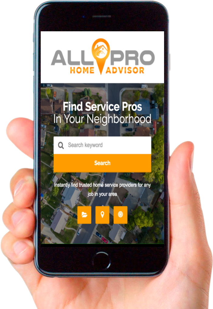 Find Service Pros On The Go Download The All Pro Home - Iphone Clipart (1052x1080), Png Download