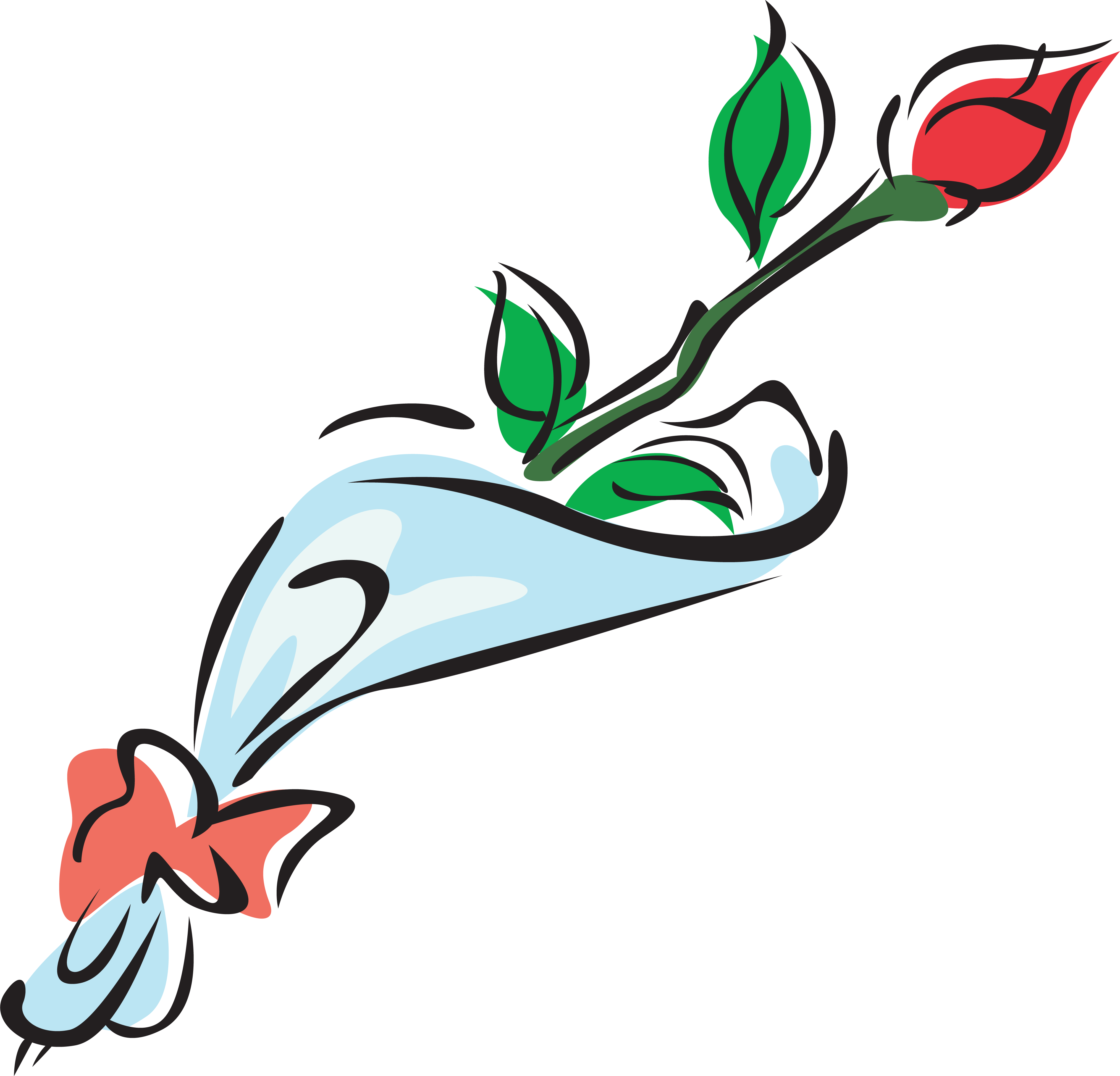 Clipart Happy Rakhi - Bouquet Of Flowers Clip Art - Png Download (4053x3895), Png Download