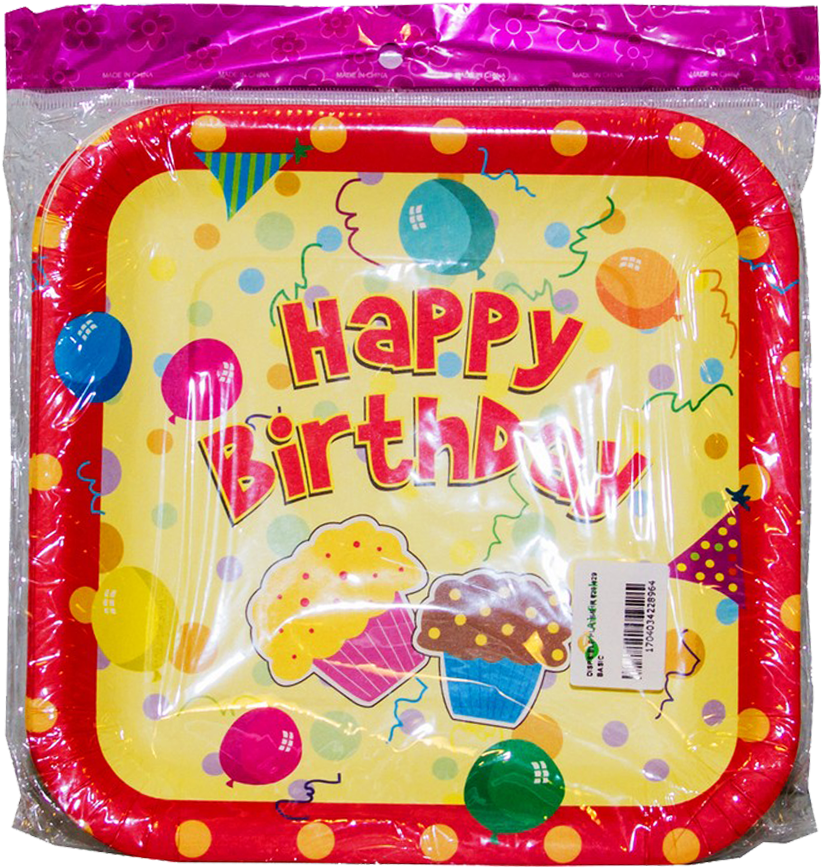 Disposable Plates Ir 625-629 - Birthday Clipart (1000x1000), Png Download